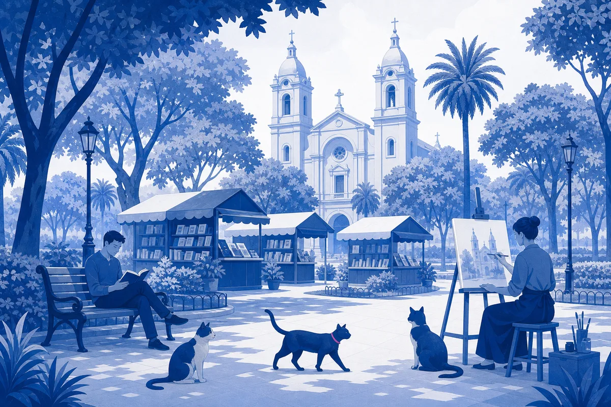 Gatos y vecinos compartiendo el Parque Kennedy de Miraflores